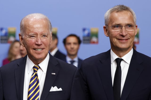 U.S. President Joe Biden and Jens Stoltenberg