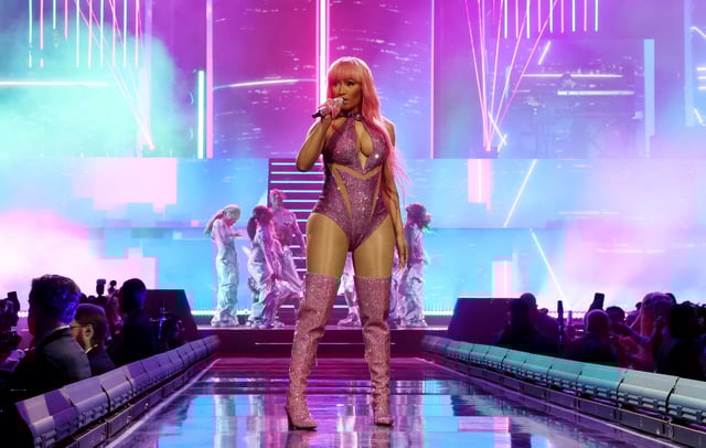 Nicki Minaj performs live. CREDIT: Kevin Mazur/Getty