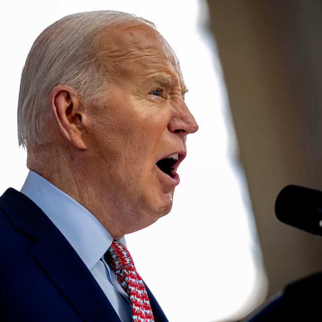 U.S. President Joe Biden speaks during a campaign rally at Girard College on May 29, 2024 in Philadelphia, Pennsylvania. His contentious response today came after a reporter appeared to ask him a question relating to his age.