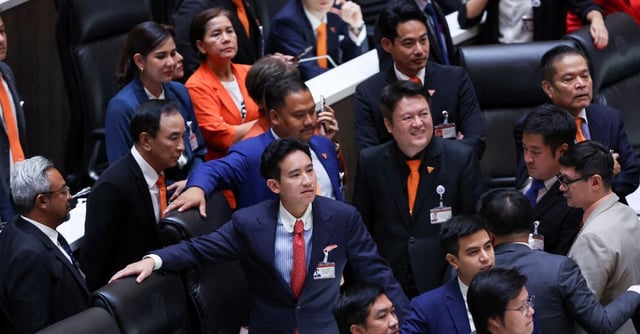 Move Forward Party Leader Pita Limjaroenrat looks on at a voting session for a new prime minister at the parliament, in Bangkok, Thailand, July 13, 2023. REUTERS/Athit Perawongmetha/File Photo