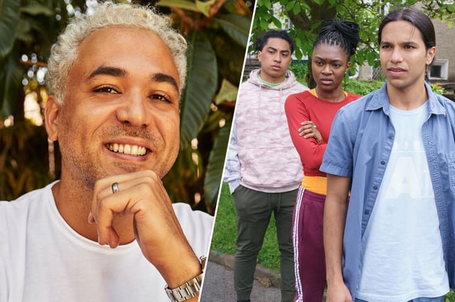 Oz Rodriguez and David (Christian Vunipola), Cass (Imani Lewis), Miguel (Tyler Dean Flores) and Srini (Suraj Partha) of 'Miguel Wants To Fight'