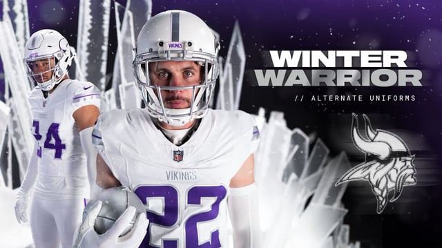 The Minnesota Vikings revealed their new "Winter Warrior" alternate uniforms on June 6.