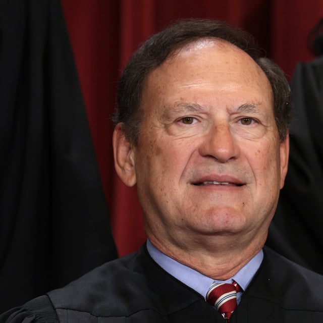 United States Supreme Court Associate Justice Samuel Alito poses for an official portrait at the East Conference Room of the Supreme Court building on October 7, 2022, in Washington, D.C. Alito criticized the media for being too critical of the Supreme Court in a secret recording released on MOnday