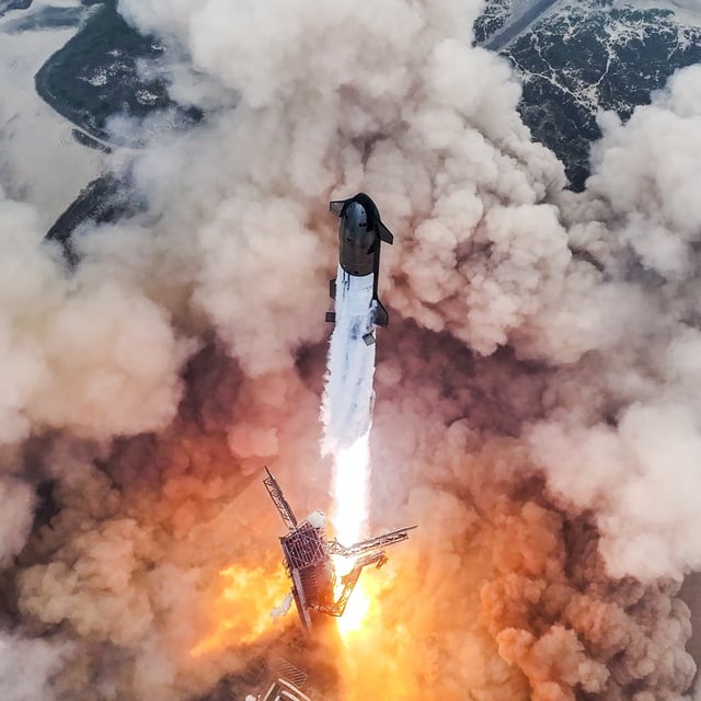 Starship blasts off from SpaceX's private South Texas launchpad on its fourth test flight, and later demonstrated a soft splashdown of its Super Heavy booster in the Gulf of Mexico on June 6, 2024.