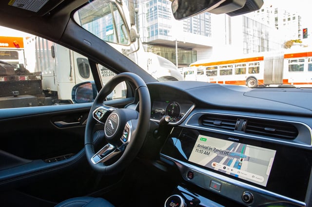 16 May 2024, USA, San Francisco: A driverless robot cab from Google's sister company Waymo is on the road. Photo: Andrej Sokolow/dpa (Photo by Andrej Sokolow/picture alliance via Getty Images)