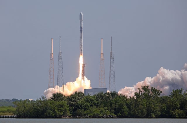 The European Space Agency's (ESA) Euclid space telescope launches on a SpaceX Falcon 9 rocket from Kennedy Space Center in Cape Canaveral, Florida on July 1, 2023.