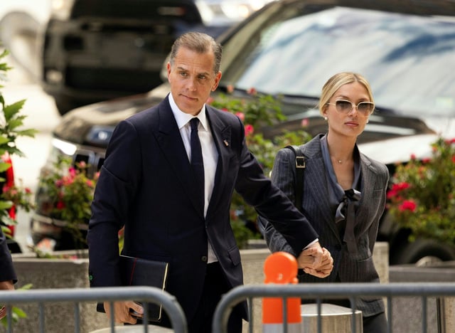 Hunter Biden and his wife Melissa Cohen Biden in Wilmington, Delaware on June 3. Photo: AFP / Getty Images / TNS