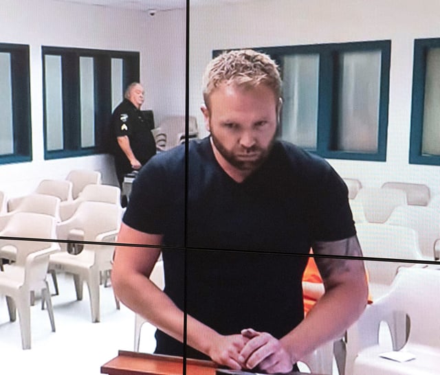 Dr. Ben Brown appears before Santa Rosa County Judge Robert Hilliard via video, on June 17, 2024.
