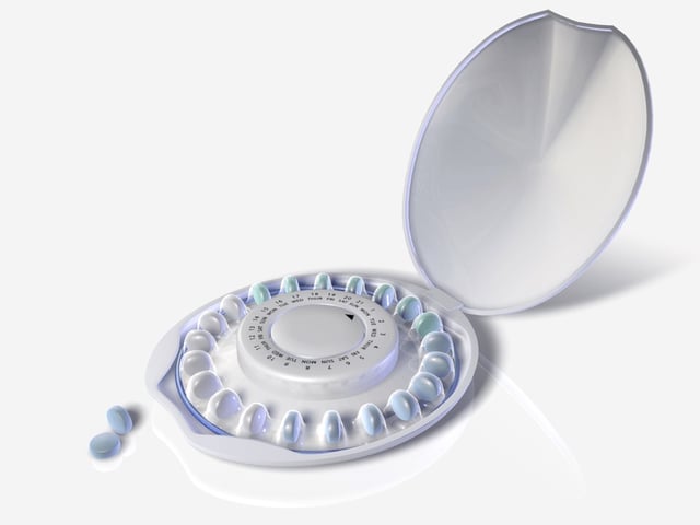 Birth Control pills. Photo via Bruce Blaus of Wikimedia Commons.