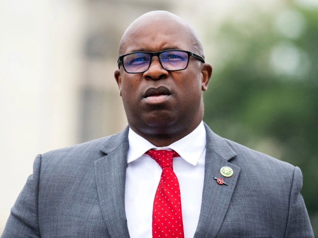 UNITED STATES - JUNE 22: Rep. Jamaal Bowman, D-N.Y., arrives to the U.S. Capitol before the House voted to send an articles of impeachment resolution against President Joe Biden to committees on Thursday, June 22, 2023. (Tom Williams/CQ-Roll Call, Inc via Getty Images)
