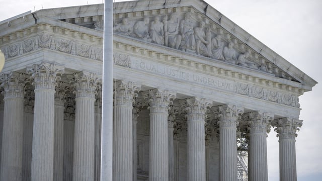 FILE - The Supreme Court building is seen on June 28, 2024, in Washington. Two blockbuster opinions are coming on the Supreme Court term's final day, Monday, July 1: whether Donald Trump is immune from federal criminal prosecution as a former president and whether state laws limiting how social media platforms regulate content posted by their users violate the Constitution. (AP Photo/Mark Schiefelbein, File)