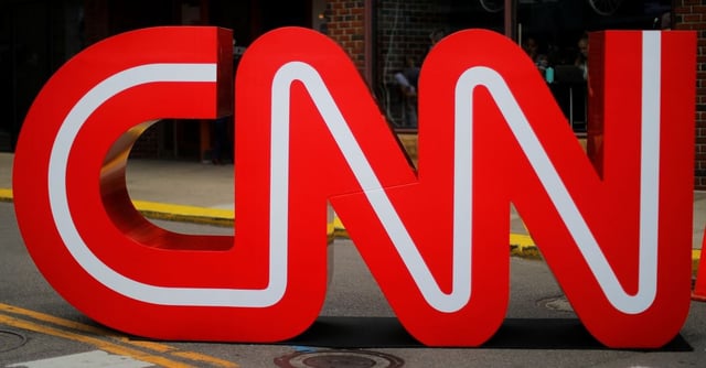 The CNN logo stands outside the venue of the second Democratic 2020 U.S. presidential candidates debate, in the Fox Theater in Detroit, Michigan, U.S., July 30, 2019.    REUTERS/Brian Snyder/file photo