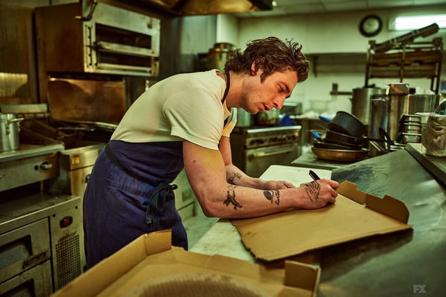 Jeremy Allen White in a still from season two of The Bear. Photo: FX