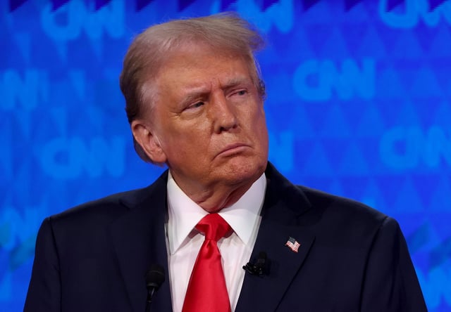 Donald Trump takes part in debate