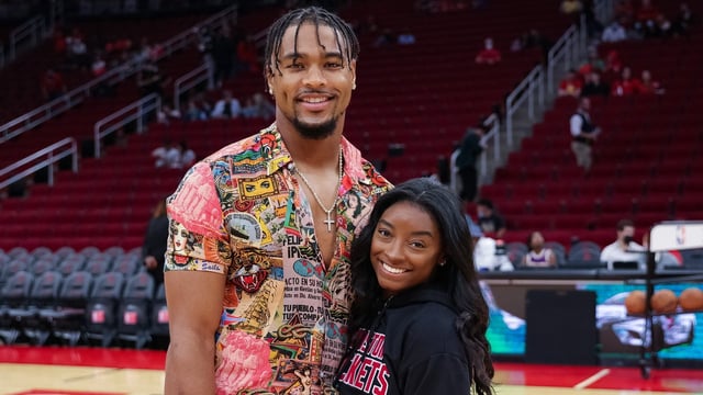 Simone Biles and Jonathan Owens