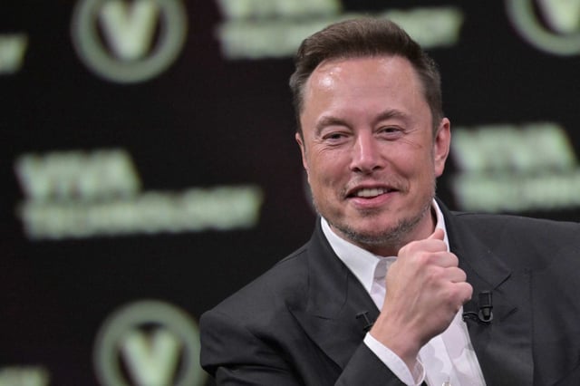 Elon Musk at the Vivatech technology start-ups and innovation fair in Paris, June 16, 2023. Photo: AFP