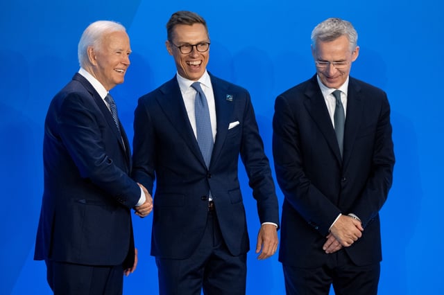 Joe Biden, Alexander Stubb and Jens Stoltenberg