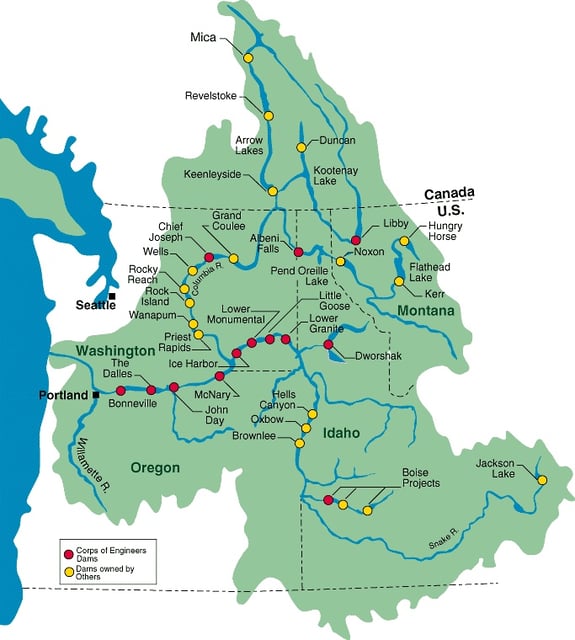 Columbia River Basin map 