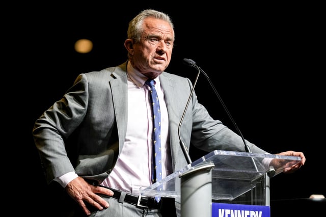 Robert F. Kennedy Jr. on April 13, 2024, in West Des Moines, Iowa.