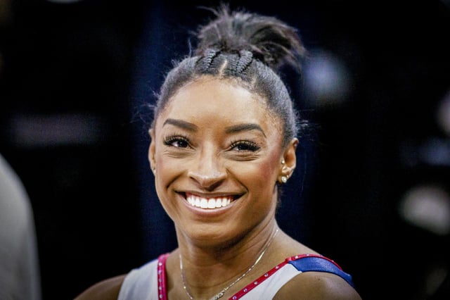 Simone Biles l in Minneapolis on June 30, 2024.
