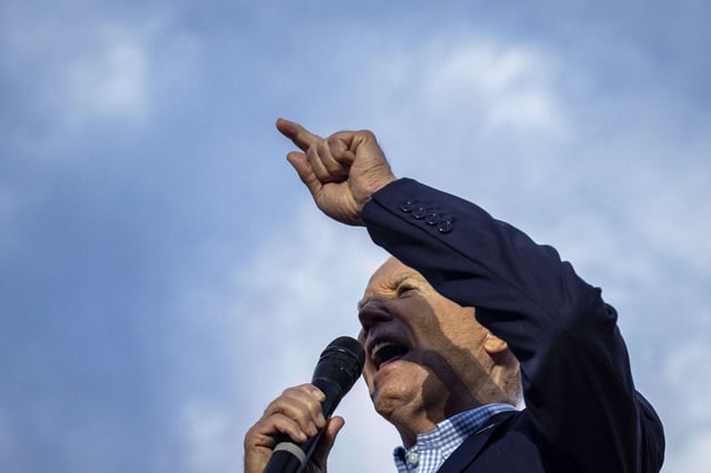 President Joe Biden speaks during a Fourth of July event on the South Lawn of the White House on July 4, 2024, in Washington, D.C.