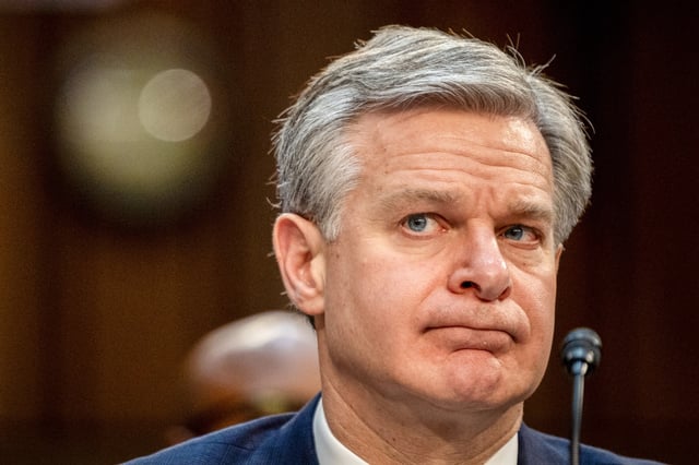 Federal Bureau of Investigations Director Christopher Wray on March 11, 2024, in Washington, D.C.