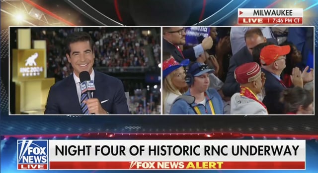 Tucker makes his return to Fox during RNC.