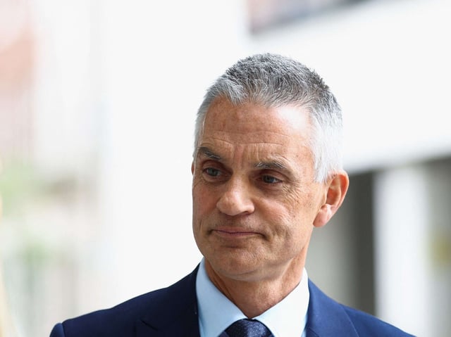 BBC Director-General Tim Davie is pictured at BBC World Service offices in London