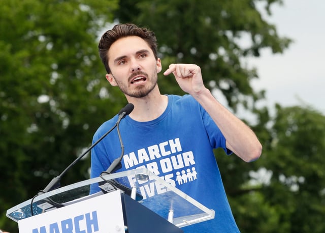 David Hogg speaks during March for Our Lives on June 11, 2022, in Washington, D.C.