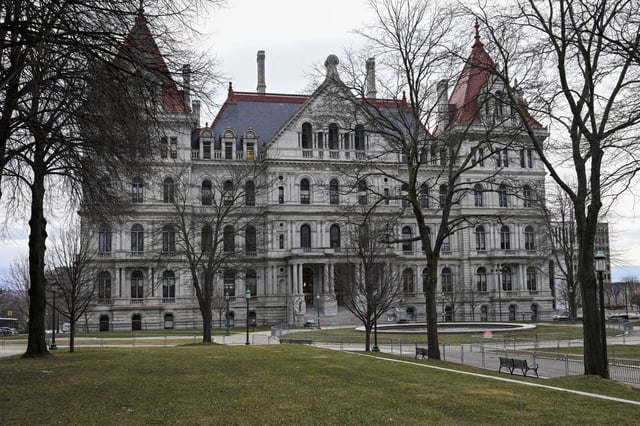 FILE - View of the New York state Capitol on, Jan. 5, 2022, in Albany, N.Y. A proposed amendment to New York’s constitution that supporters say is intended to protect abortion rights might appear on the ballot this fall 2024 without any mention of the word “abortion."