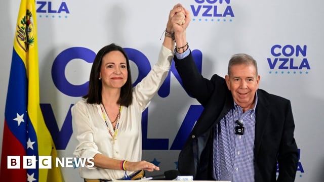 Opposition leader Maria Corina Machado says its candidate Edmundo Gonzalez received more than double the support of Nicolas Maduro