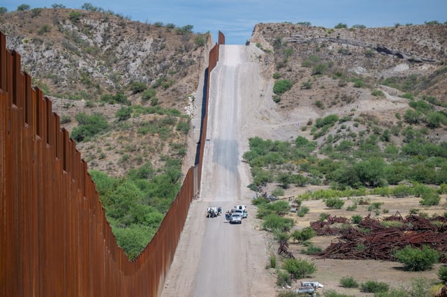 Border wall in Ruby, Arizona (Brandon Bell/Getty Images)