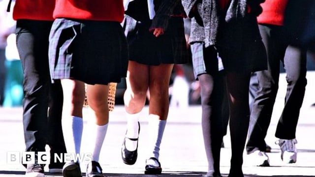 Students wearing school uniforms