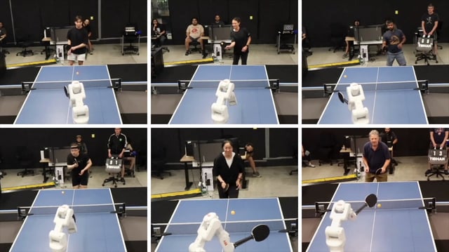 Google DeepMind robot playing table tennis