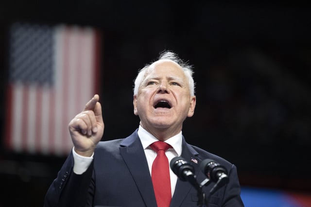 Democratic vice presidential candidate Tim Walz