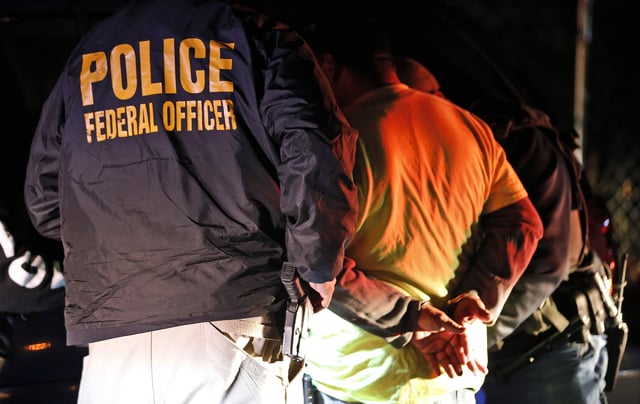 U.S. ICE Agents Detain Person In Raid