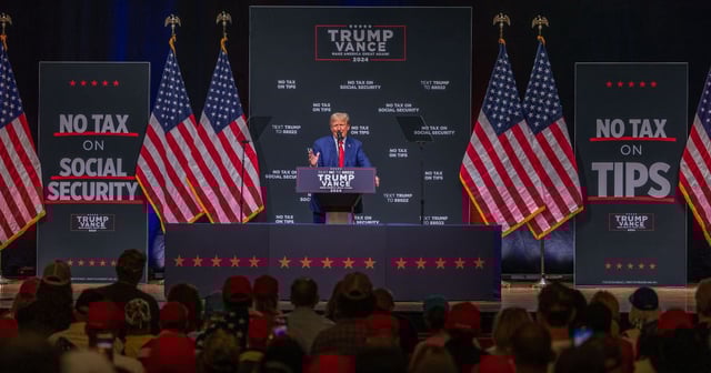 President Donald Trump speaks during a campaign rally in Asheville, North Carolina, on Wednesday. (Grant Baldwin / Getty Images)