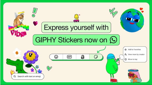 GIPHY stickers are now available on WhatsApp, the platform has announced