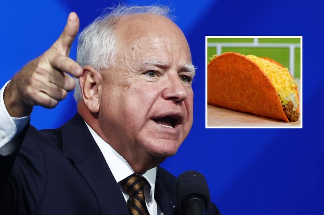 Tim Walz and a taco