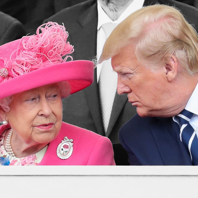 Queen Elizabeth II and Donald Trump photographed in England, June 2019. A new book has claimed that the monarch thought the former president "very rude."