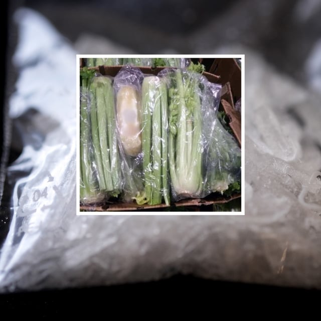 Officers intercepted 629 pounds of methamphetamine concealed within the shipment of vegetables.