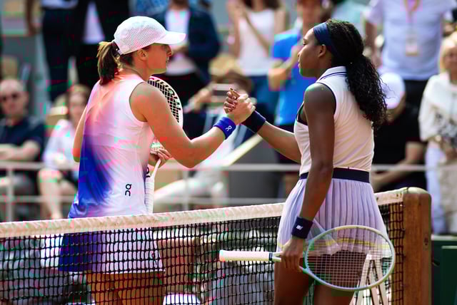 Iga Swiatek Coco Gauff French Open