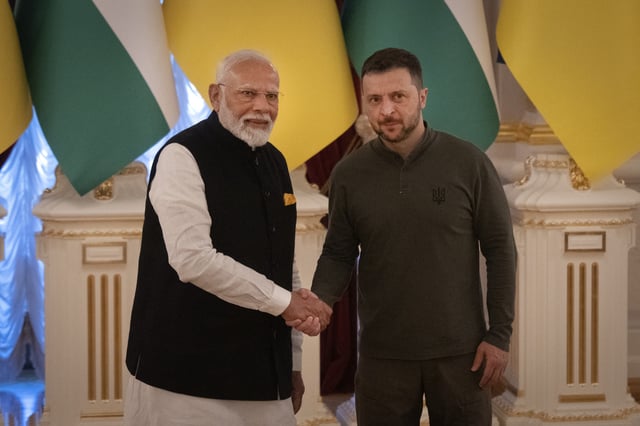 Narendra Modi and Volodymyr Zelensky