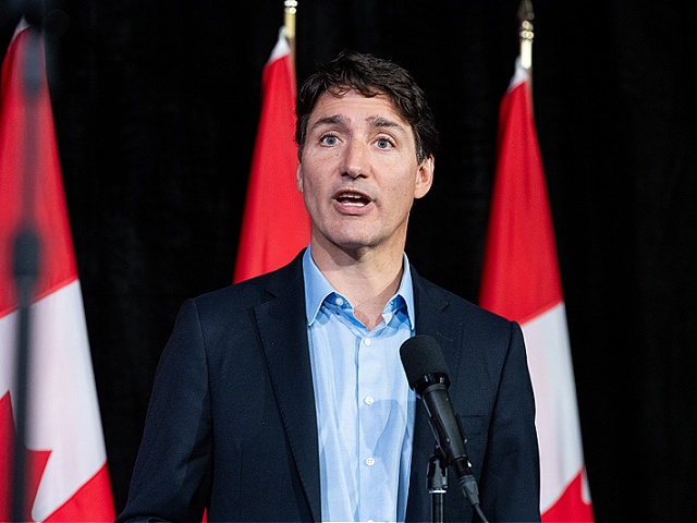 Justin Trudeau, Canada's prime minister, during a news conference at a cabinet retreat in Halifax, Nova Scotia, Canada, on Monday, Aug. 26, 2024. Canada will impose new tariffs on Chinese-made electric vehicles, aluminum and steel, lining up behind western allies and taking steps to protect domestic manufacturers. Photographer: Dean Casavechia/Bloomberg via Getty Images