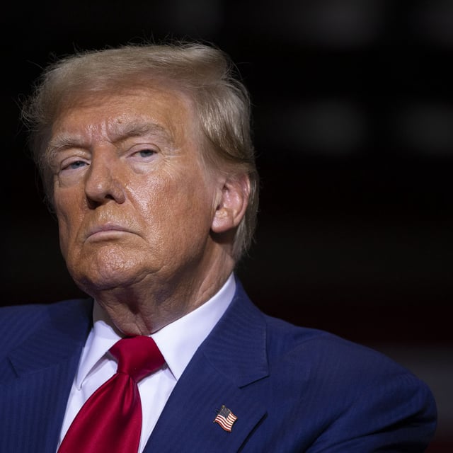 Former President Donald Trump is pictured during a campaign event in Potterville, Michigan on August 29, 2024. Political analysts told Newsweek that Trump's "inconsistent" messaging on abortion rights could damage his chances of defeating Vice President Kamala Harris in November.