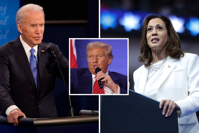 Biden, Trump and Harris