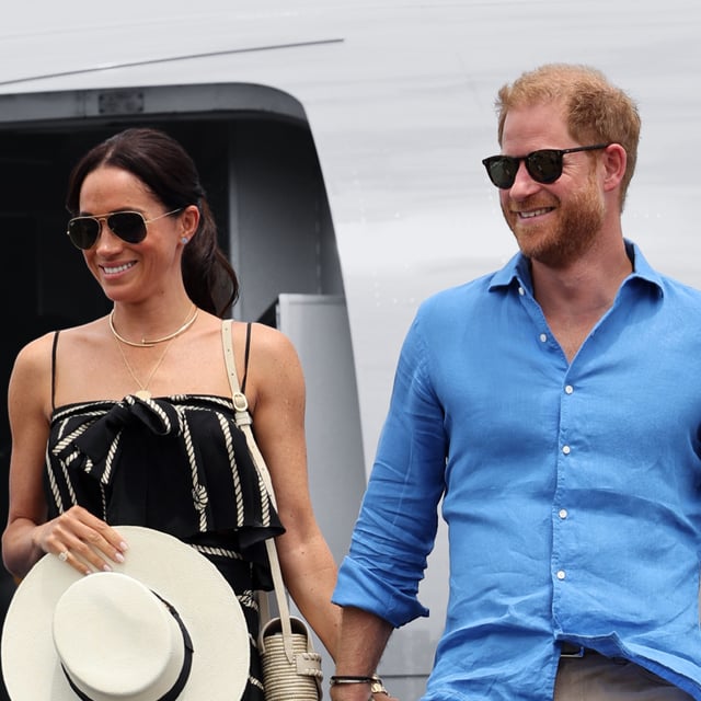 Meghan Markle and Prince Harry photographed in Colombia, August 2024. The couple's trip cost Colombian taxpayers $58,397.81 according to reports.