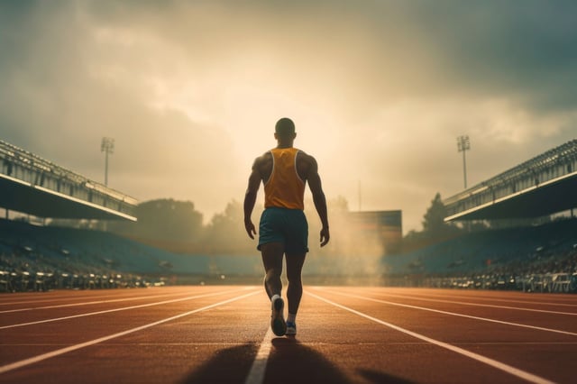 athlete running