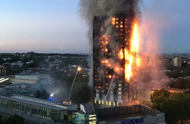 The fire in the early hours of June 14, 2017 spread rapidly through the 24-storey block in west London due to highly combustible cladding fixed to the exterior. 