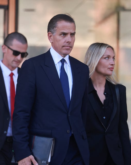 Hunter Biden, son of President Joe Biden, and his wife Melissa leave the federal court building, in Los Angeles, California, on Sept. 5, 2024.